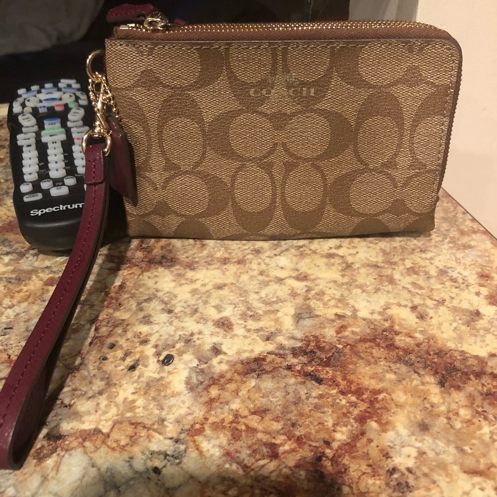 Brown Coach Wristlet
